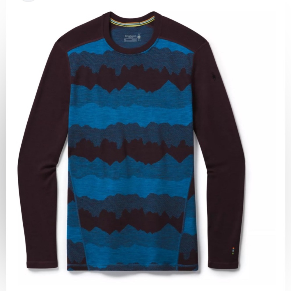 Smartwool Men's Classic Thermal Merino Base Layer Pattern Crew Large